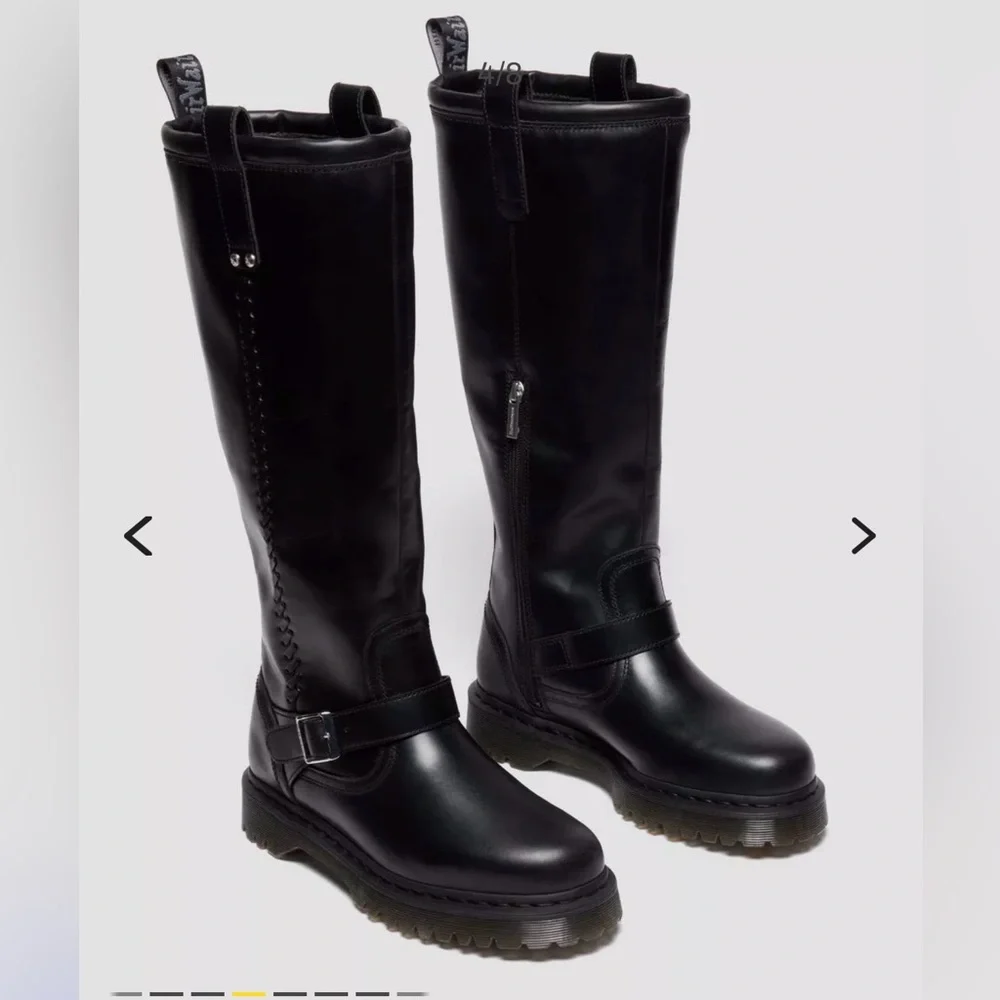 Free People dr martens anistone knee high boots black NWOB